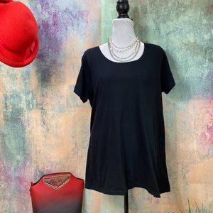 📌Grace Basic black Cotton short Sleeves Top